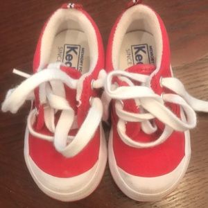 Red sneakers